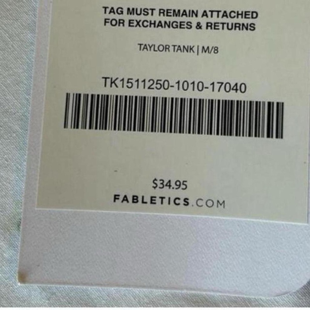 Sporty Preppy Activewear Fabletics White Strappy Athleisure Tank Top - Picture 6 of 6